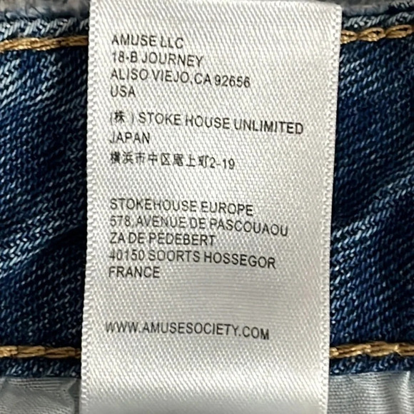 Amuse Society Shoreline High Rise Cut Off Denim Shorts - Size 25 - Picture 6 of 7